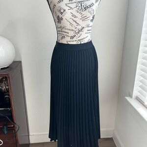 Elegant Black Pleated Skirt